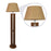 Ventus Wooden Floor Lamp with Premium Beige Fabric Lampshade