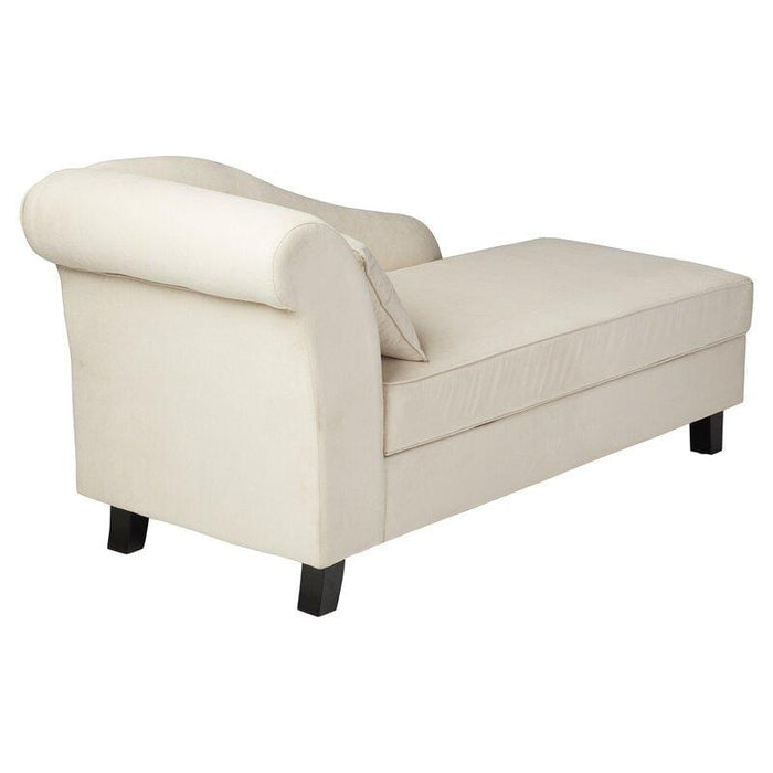 One Left-Arm Chaise Recessed Arms Chaise Lounge with Storage