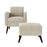 Wesson Wide Tufted Armchair and Ottoman