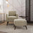 Wesson Wide Tufted Armchair and Ottoman