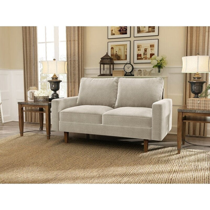 Velvet Square Arm Loveseat