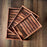 SHEESHAM WOOD STRIP TRAY SET OF 3