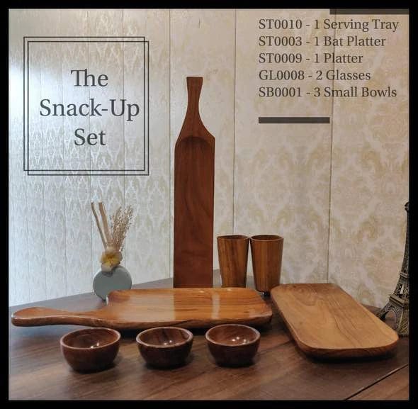 WOODEN SPECIAL SERVING PLATTER COMBO