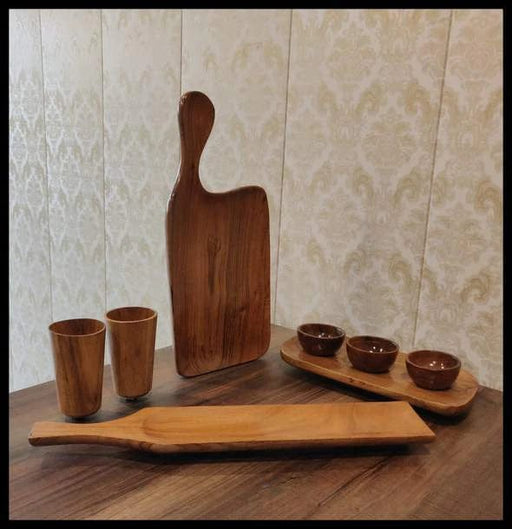 WOODEN SPECIAL SERVING PLATTER COMBO