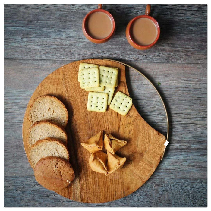 CHOPPING BOARD CUM SERVING PLATTER II ACACIA WOOD