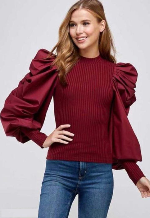 Stylish Graceful Comfy Puff Sleeve Women Tops & Tunics