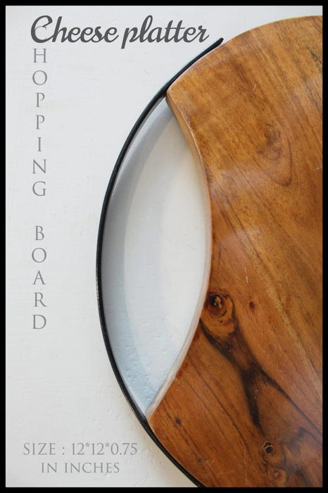 CHOPPING BOARD CUM SERVING PLATTER II ACACIA WOOD