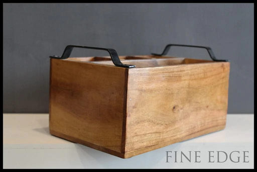 WOODEN CUTLERY STAND WITH IRON HANDLE || PREMIUM QUALITY || WATER RESISTANT