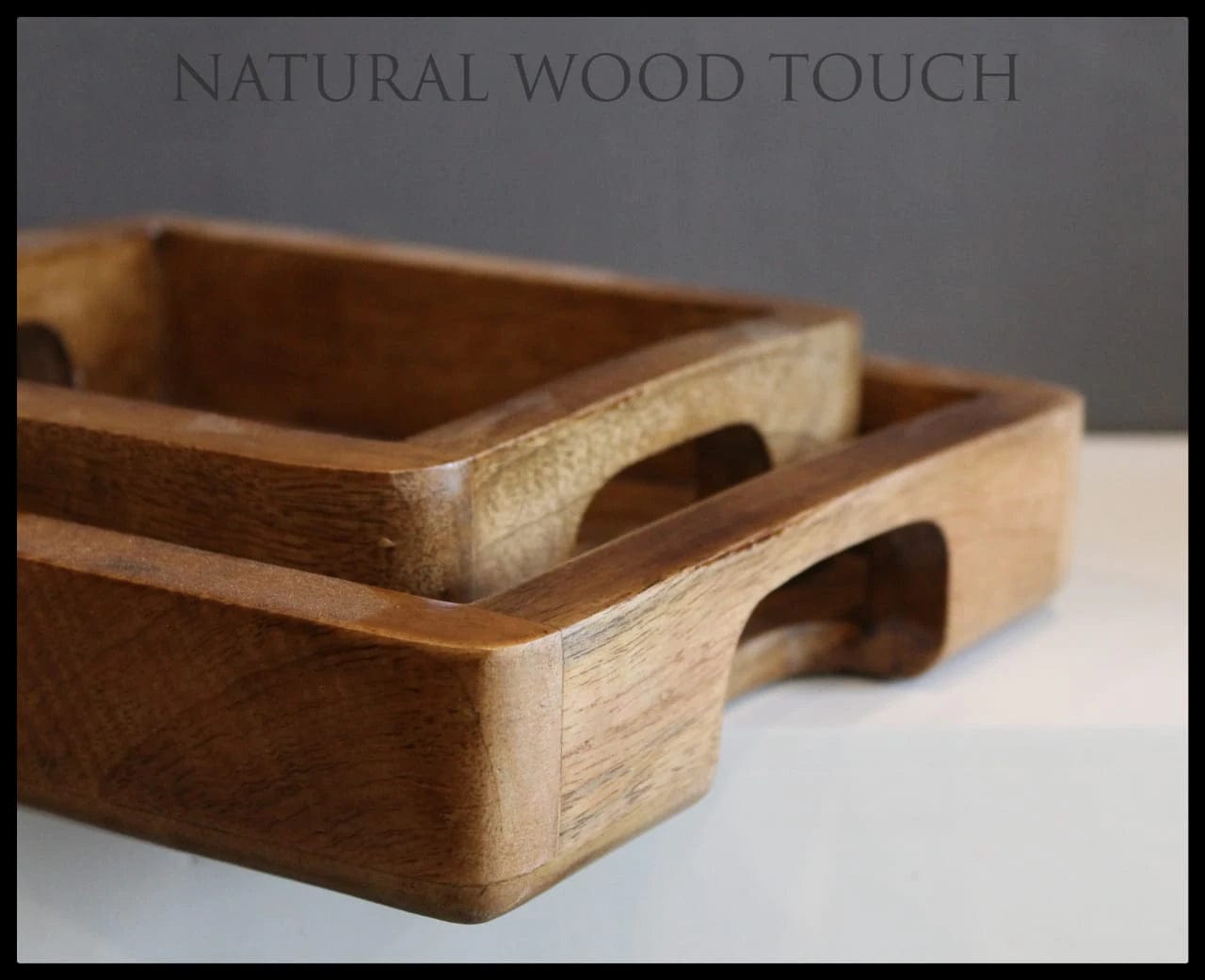 BEAUTIFUL WOODEN NESTING TRAY COMBO