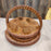 WOODEN BEAUTIFUL DRY FRUIT FOLDABLE BASKET ROUND SHAPE  4 PART