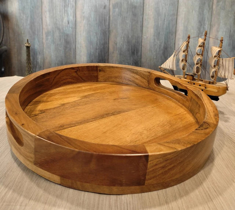 WOODEN SERVING TRAY II FOOD GRADE