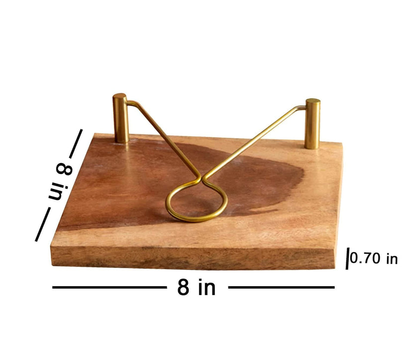 WOODEN SERVING TRAY AND TISSUE HOLDER COMBO II FOOD GRADE