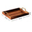 WOODEN SERVING TRAY AND TISSUE HOLDER COMBO II FOOD GRADE