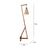 Triad Wooden Floor Lamp with Brown Base and Beige Fabric Lampshade