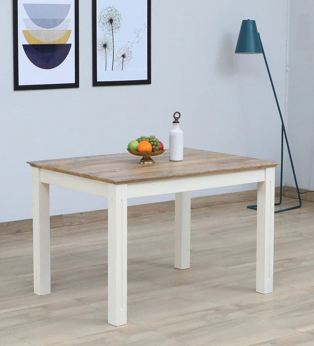 Alabaster Solid Wood 4 Seater Dining Table