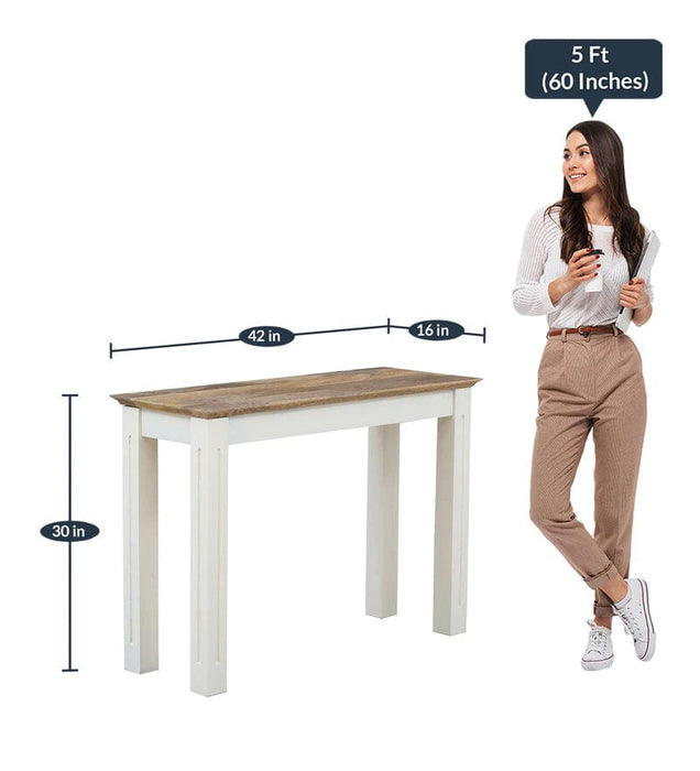 Alabaster Solid Wood Console Table