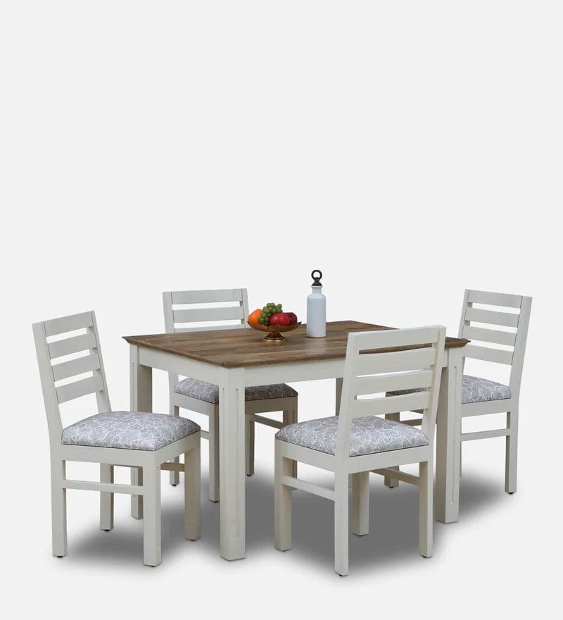 Alabaster Solid Wood Four Seater Dining Set