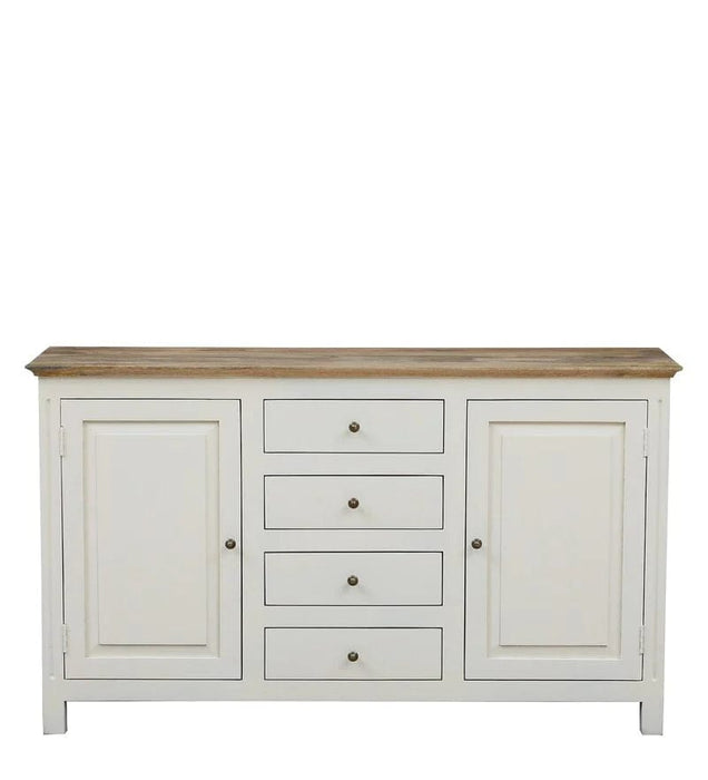 Alabaster Solid Wood Sideboard 4 Drawer 2 Door