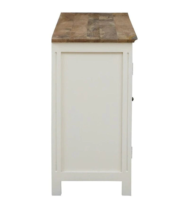 Alabaster Solid Wood Sideboard 4 Drawer 2 Door