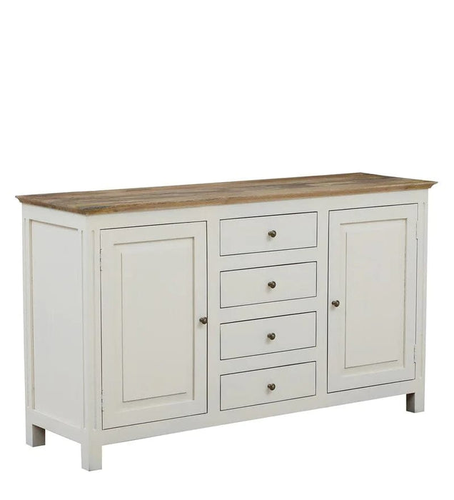 Alabaster Solid Wood Sideboard 4 Drawer 2 Door