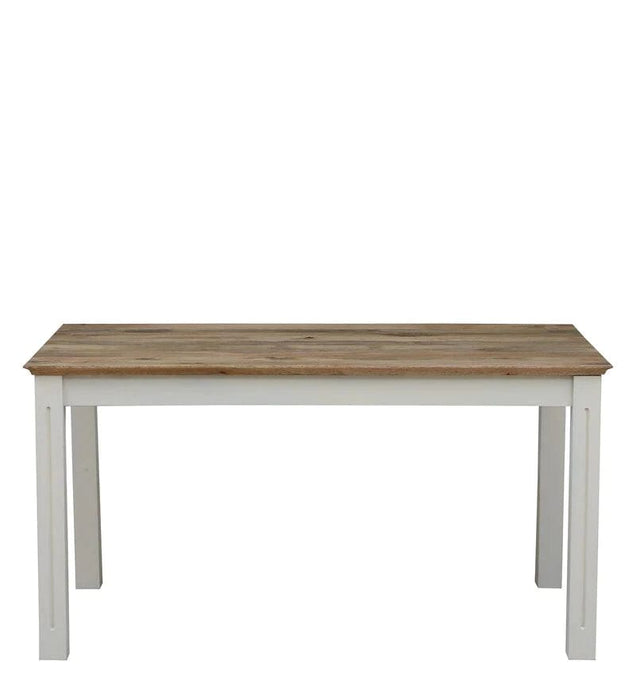 Alabaster Solid Wood Six Seater Dining Set With Bench