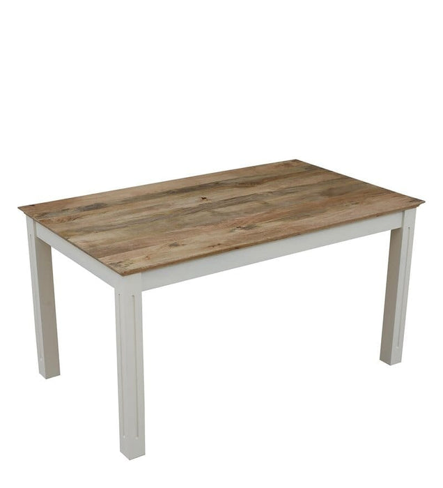 Alabaster Solid Wood Six Seater Dining Set With Bench