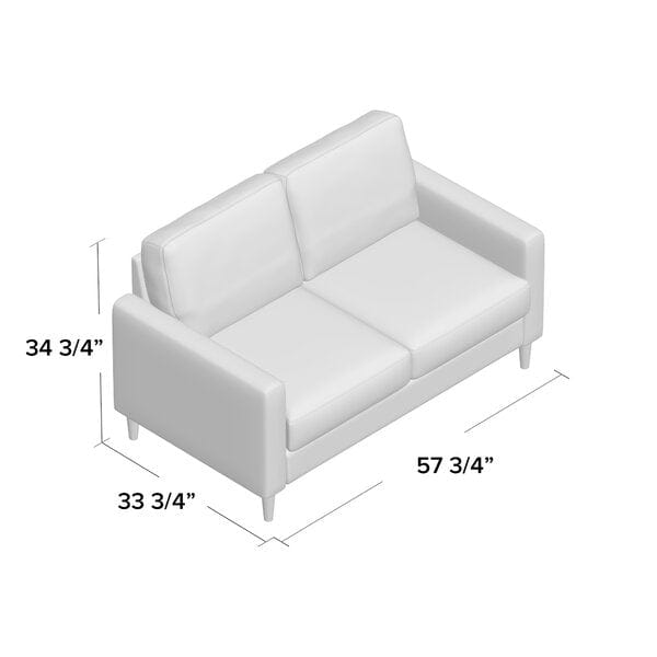 2 Seater Square Arm Loveseat