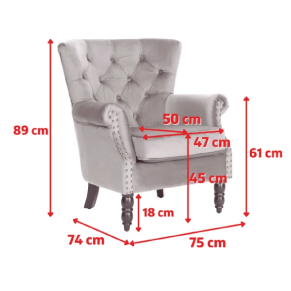 Devlin Wide Tufted Wingback Chair