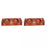 Handicrafts Designed Brown 2 Tray with 4 Bowls Wood Carvings Pack of 2