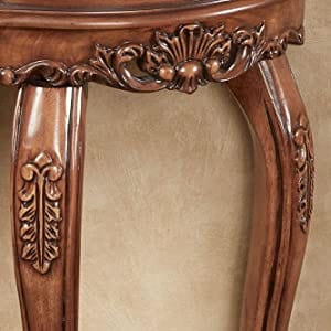 Natural Cherry Classic Wooden Console Table -Victorian Style - Decorative Regal Furniture - Half Circle Moon Shape