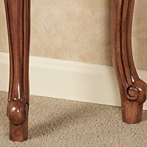 Natural Cherry Classic Wooden Console Table -Victorian Style - Decorative Regal Furniture - Half Circle Moon Shape