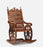 Harold Solid Wood Rocking Chair In Honey Oak Finish