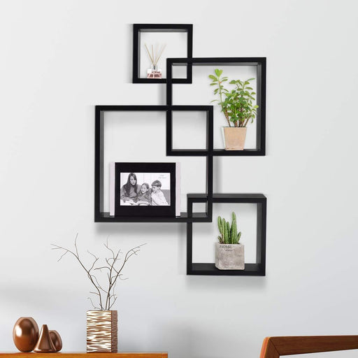 Wooden Interweave Floating Wall Mounted Shelves