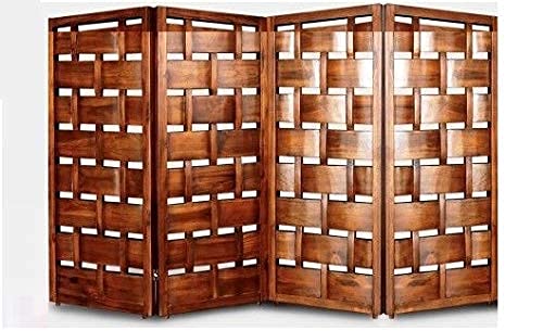 Wood Partition | Panel (4) Room dividers | Wooden Room Separators for Living Area