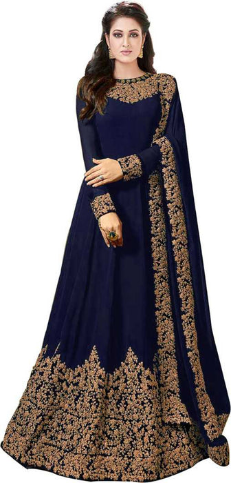 Designer Trendy Georgette Embroidery Ethnic Gowns