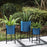 Set of 3 Modern Metal Planter Pots with Mid Century Planter Holders Perfect for Indoor and Outdoor Plants, Non-Adjustable Plant Stand