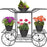 6-Tier Cart Planter Stand, Outdoor Flower Rack Flower Pot