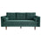 VELVET 3 SEATER FABRIC SOFA FOREST GREEN COLOUR