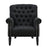 MAURICE BUTTONED ARMCHAIR BLACK