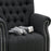 MAURICE BUTTONED ARMCHAIR BLACK