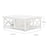 SORRENTO LARGE GLASS COFFEE TABLE WHITE