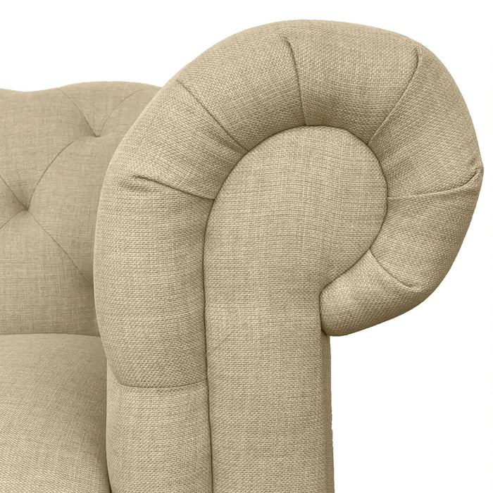 FABRIC 3 SEATER FABRIC SOFA CREAM COLOUR