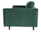 VELVET 3 SEATER FABRIC SOFA FOREST GREEN COLOUR