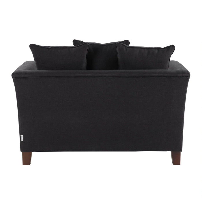 MANHATTAN 2 SEATER FABRIC SOFA BLACK COLOUR