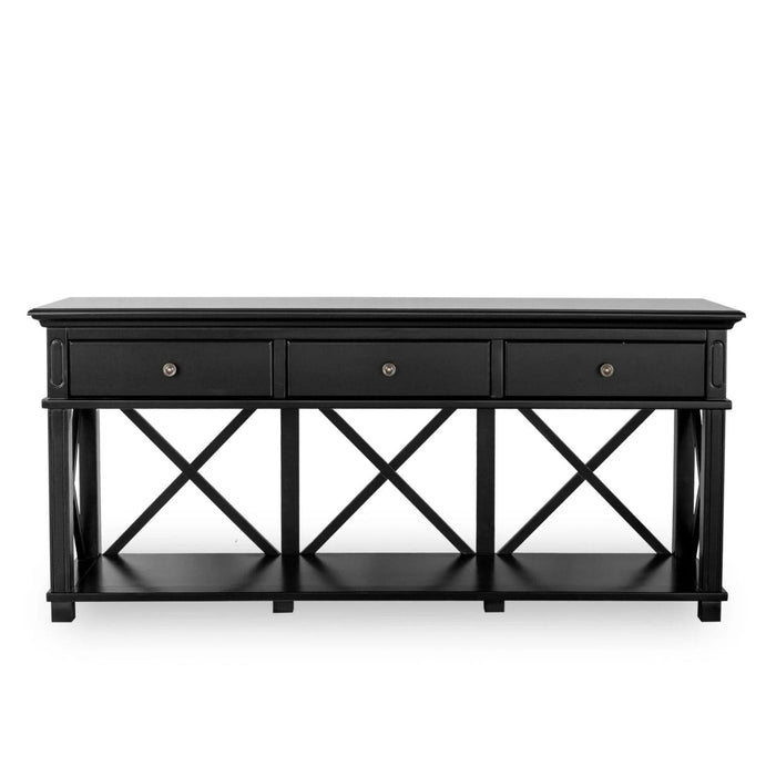 SORRENTO BLACK 3 DRAWER CONSOLE TABLE