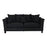 MANHATTAN 3 SEATER FABRIC SOFA BLACK COLOUR