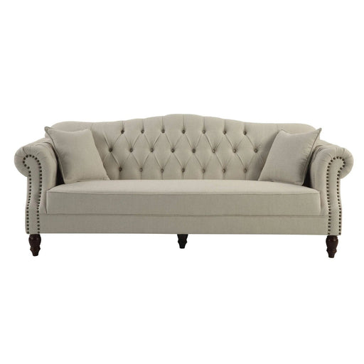 VAUCLUSE 3 SEATER FABRIC SOFA BEIGE COLOUR