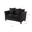 MANHATTAN 2 SEATER FABRIC SOFA BLACK COLOUR