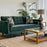 VELVET 3 SEATER FABRIC SOFA FOREST GREEN COLOUR