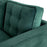 VELVET 3 SEATER FABRIC SOFA FOREST GREEN COLOUR